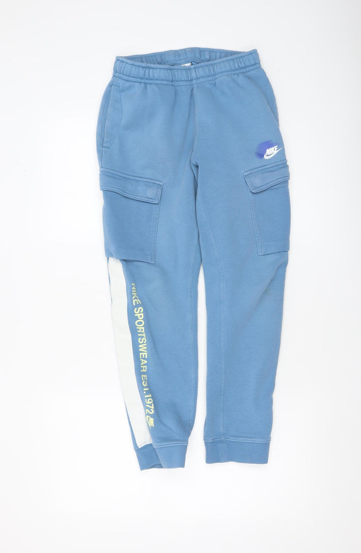 Nike Boys Blue Cargo Jogger Trousers Medium 10-11 Years Sportswear