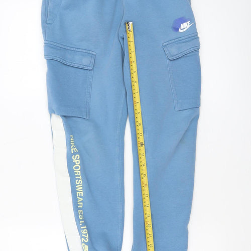 Nike Boys Blue Cargo Jogger Trousers Medium 10-11 Years Sportswear