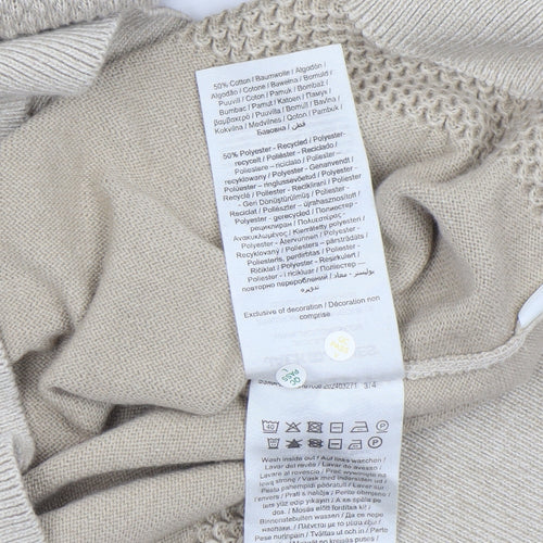 Jack & Jones Mens Beige L Crew Neck Knit Pullover Jumper
