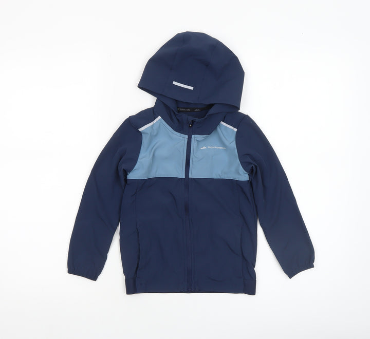 Monterrain Boys Blue 3-4 Years Hooded Lightweight Windbreaker Jacket