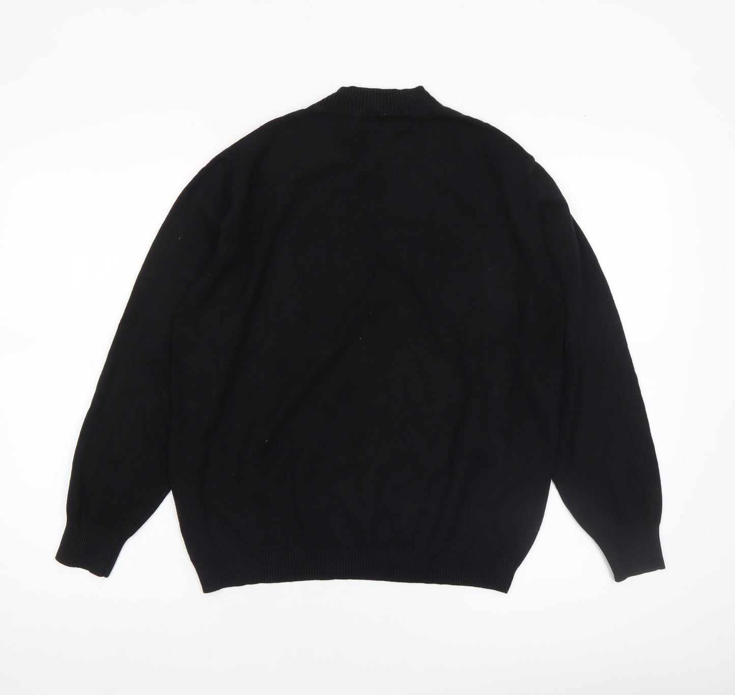 Barbara Lebek Women Black Size 20 Crew Neck Long Sleeve Jumper
