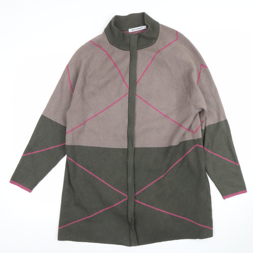Alice Collins Women’s Multicoloured Geometric Knit Cardigan Size 16