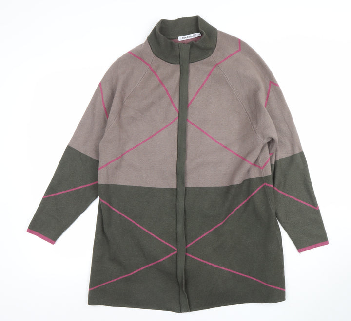 Alice Collins Women’s Multicoloured Geometric Knit Cardigan Size 16