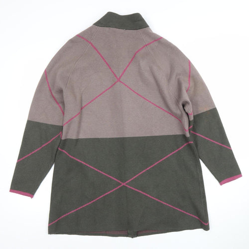 Alice Collins Women’s Multicoloured Geometric Knit Cardigan Size 16