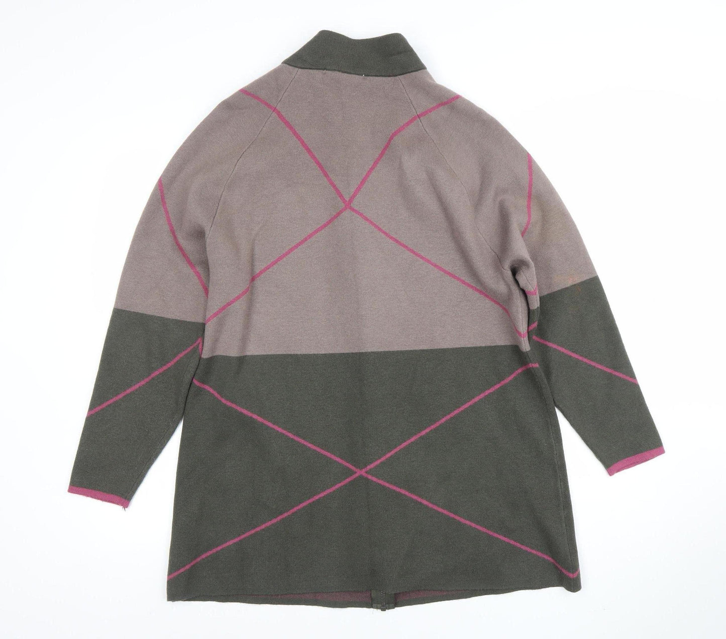Alice Collins Women’s Multicoloured Geometric Knit Cardigan Size 16