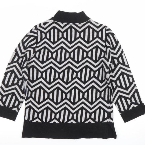 Principles by Ben de Lisi Women’s Black Geometric Mock Neck Jumper Size 10
