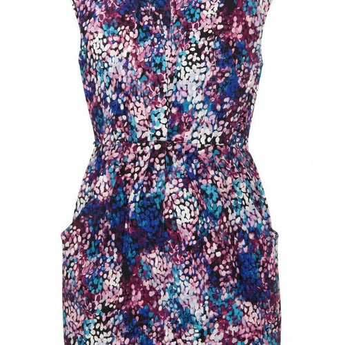 Donna Ricco Women Multicoloured Size 10 Strapless Bodycon Ruched Dress