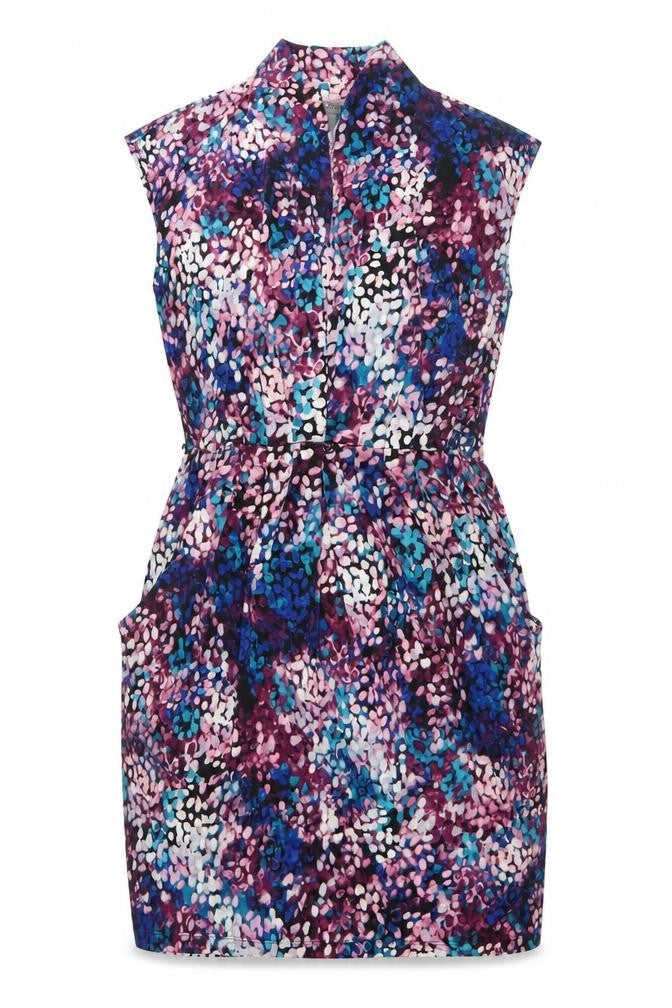 Donna Ricco Women Multicoloured Size 10 Strapless Bodycon Ruched Dress