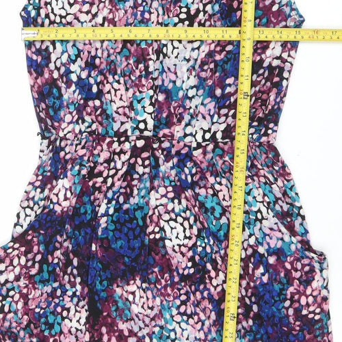 Donna Ricco Women Multicoloured Size 10 Strapless Bodycon Ruched Dress