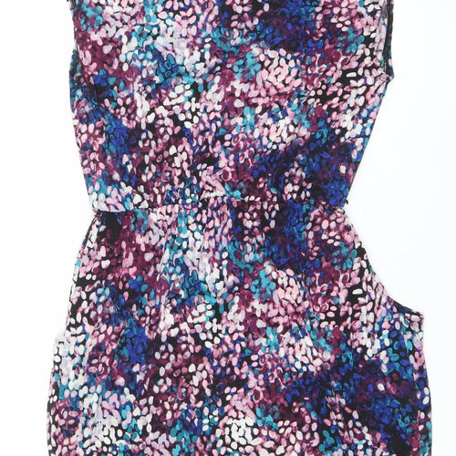 Donna Ricco Women Multicoloured Size 10 Strapless Bodycon Ruched Dress