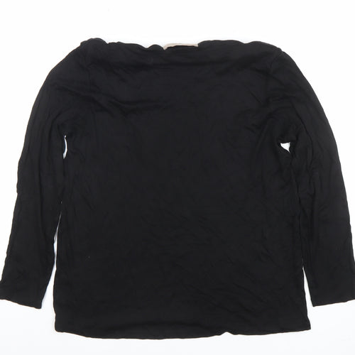 Paul Costelloe Living Women’s Black Long Sleeve Basic Blouse Size L