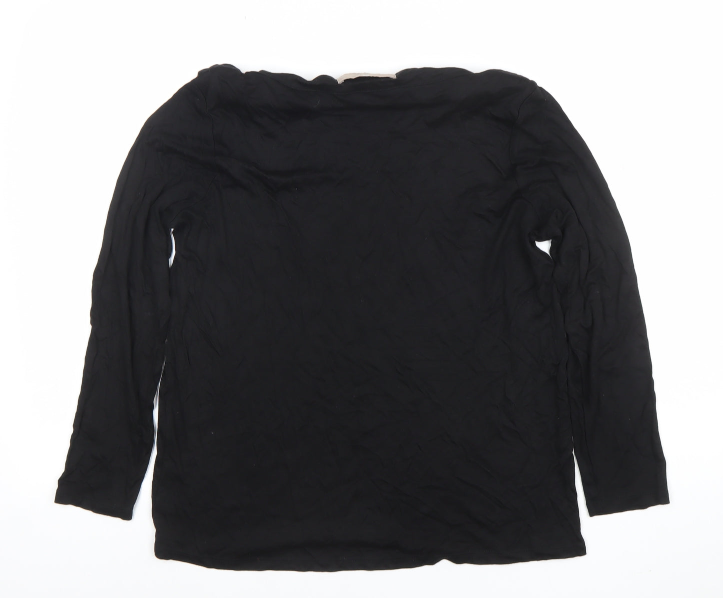 Paul Costelloe Living Women’s Black Long Sleeve Basic Blouse Size L