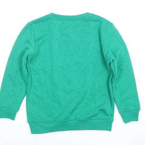Dunnes Stores Boys Green Reindeer Sequin Christmas Sweatshirt 7-8 Years