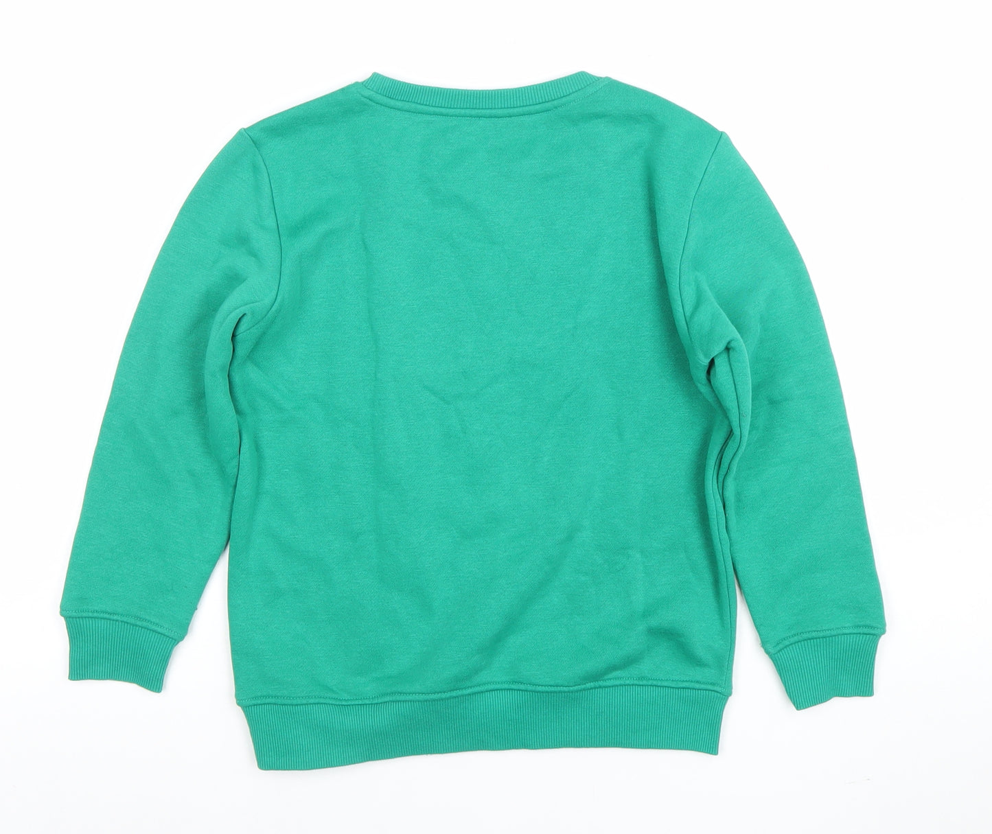 Dunnes Stores Boys Green Reindeer Sequin Christmas Sweatshirt 7-8 Years