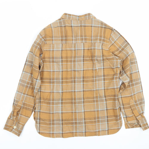 Name It Boys Brown Checked Cotton Button-Up Shirt 7-8 Years Long Sleeve