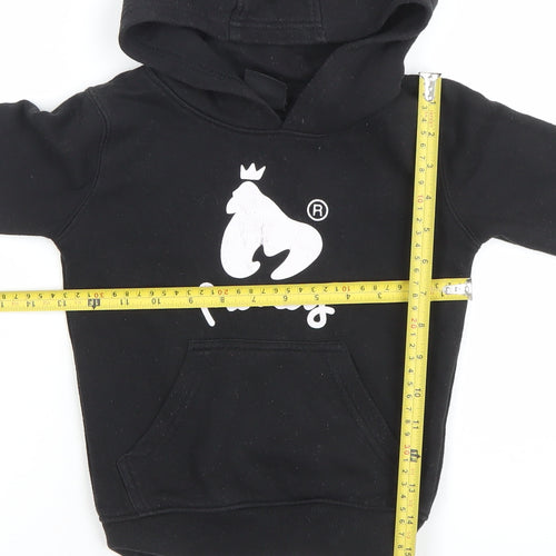 Money Boys Black Pullover Hoodie Medium Cotton Blend Logo Print