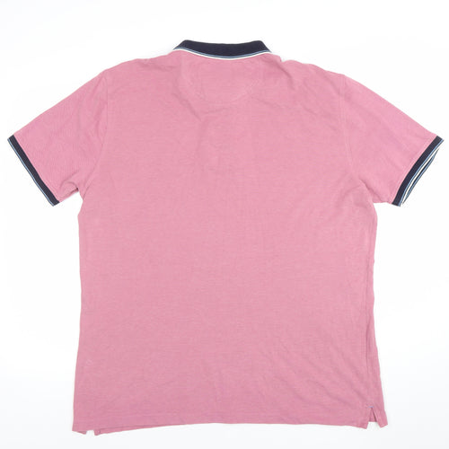 Marco Capelli Men's Pink 2XL Polo Shirt Cotton Blend Casual