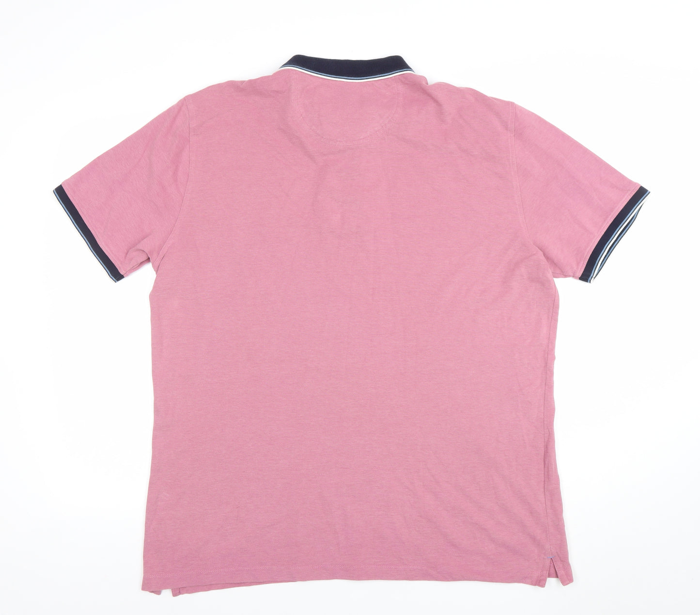 Marco Capelli Men's Pink 2XL Polo Shirt Cotton Blend Casual