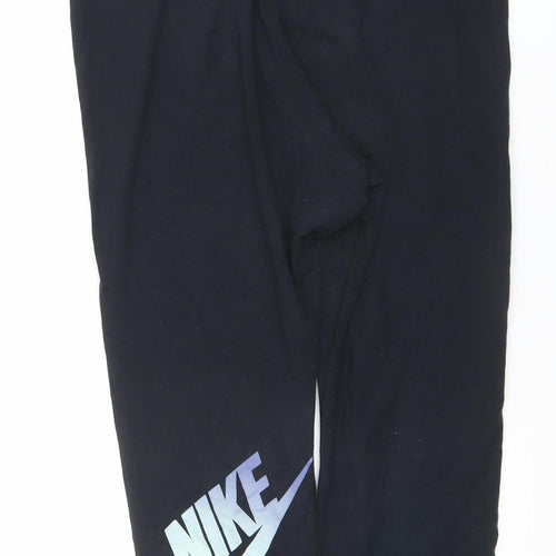 Nike Women's Black 1X Leggings Plus Size Stretch Cotton Activewear