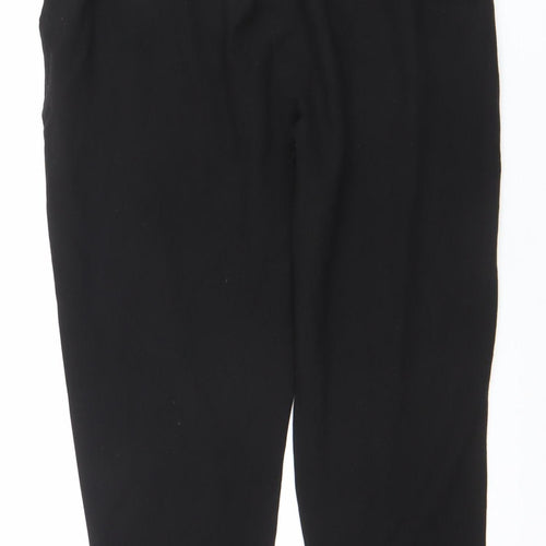 Savida Womens Black Tapered Trousers Size 16 Elastic Waist Workwear