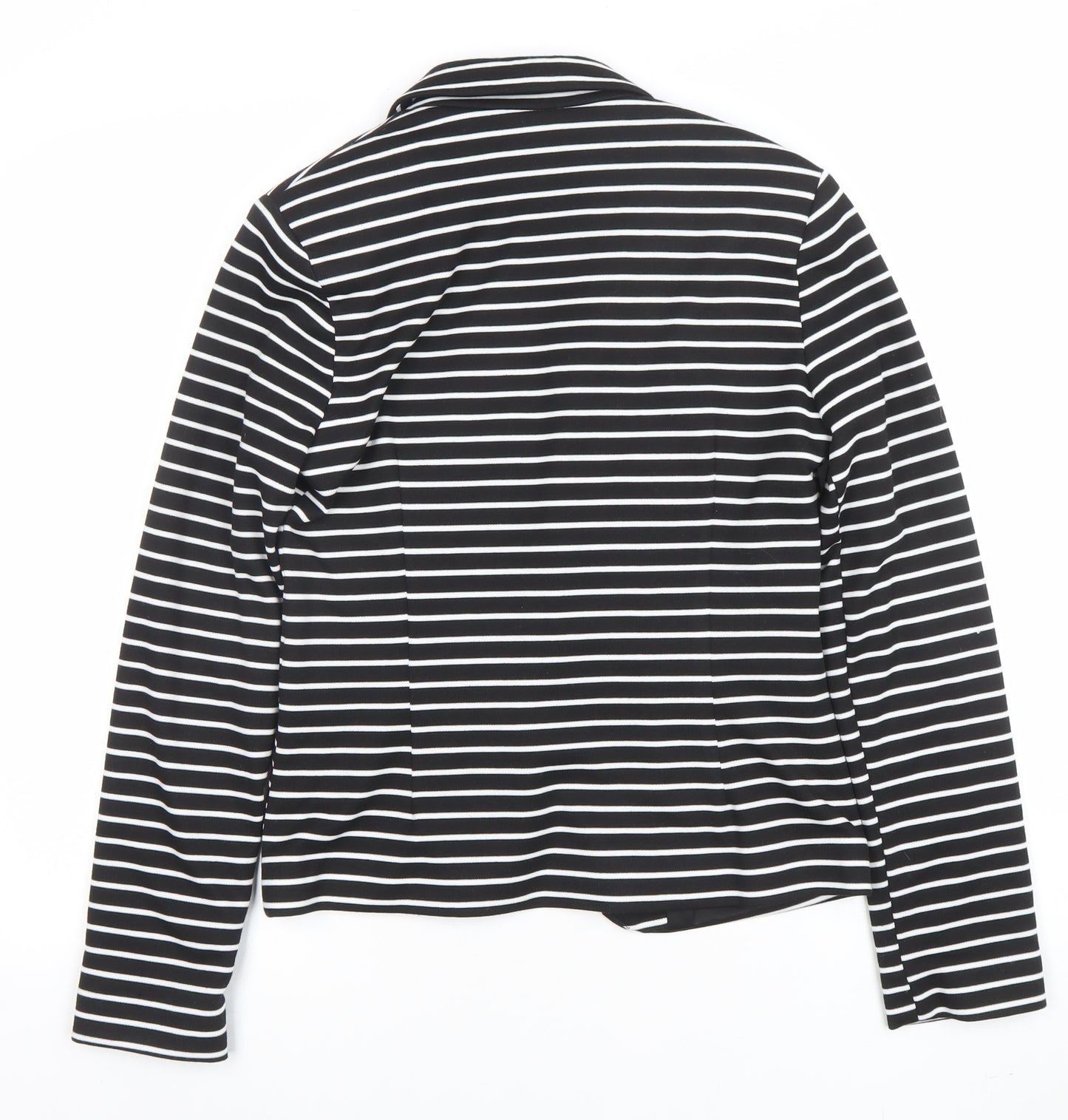Atmosphere Women Black White Stripe Blazer UK 12 Single-Breasted Jacket
