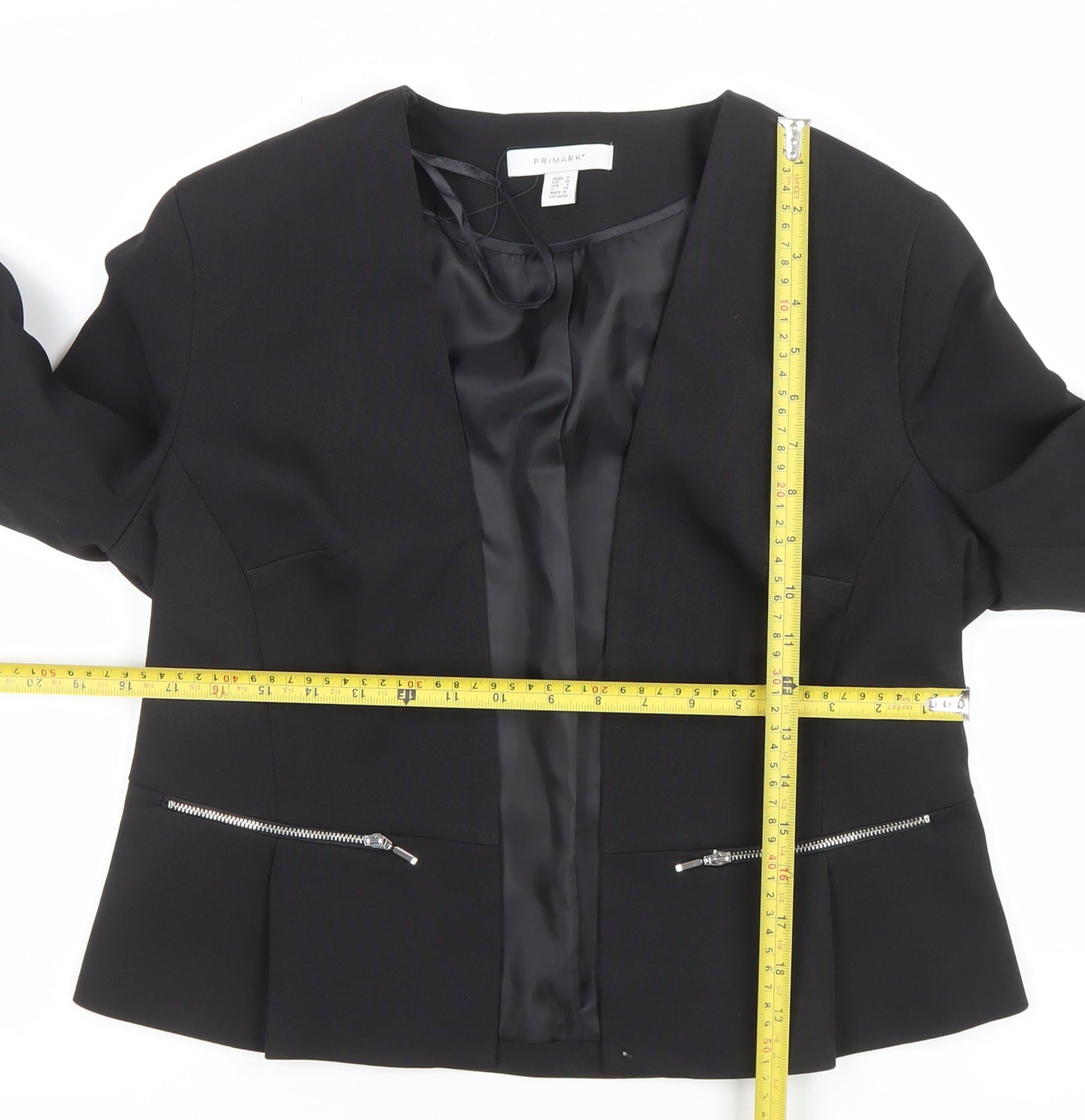 Primark Women’s Black Size 12 Stretch Blazer Jacket