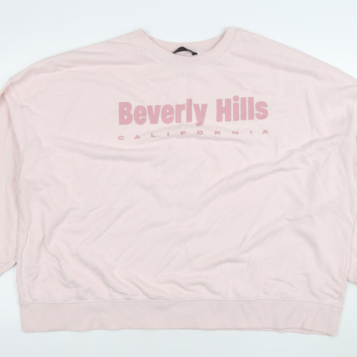Dunnes Women Light Pink XXL Beverly Hills Crew Neck Sweatshirt