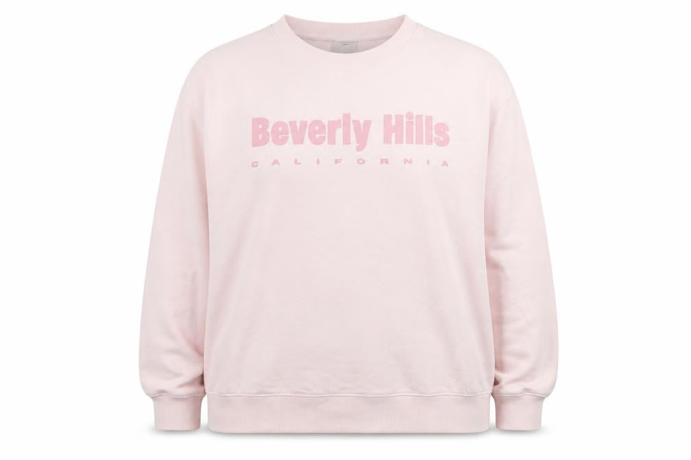 Dunnes Women Light Pink XXL Beverly Hills Crew Neck Sweatshirt