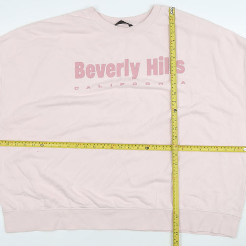 Dunnes Women Light Pink XXL Beverly Hills Crew Neck Sweatshirt