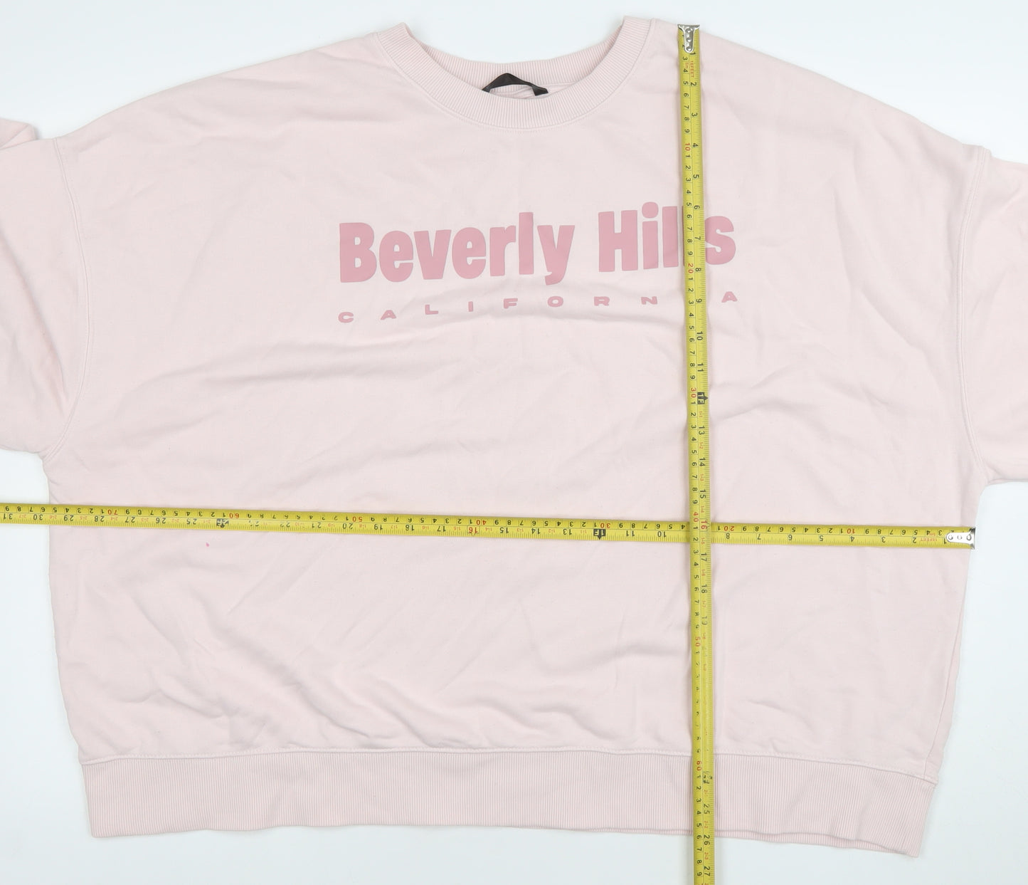 Dunnes Women Light Pink XXL Beverly Hills Crew Neck Sweatshirt