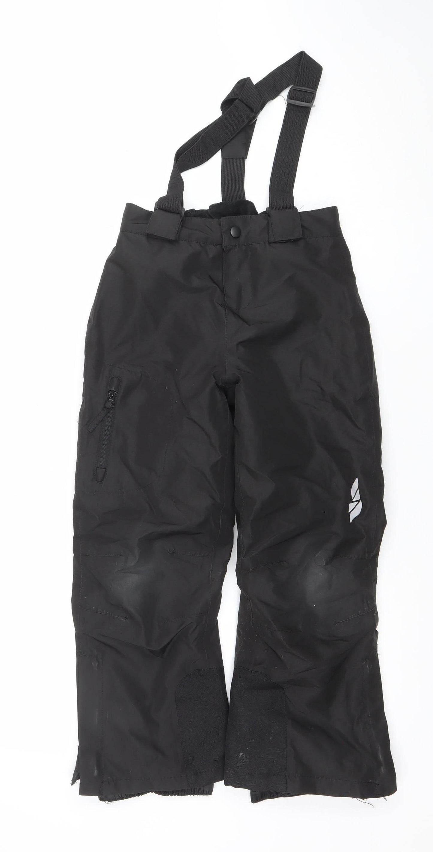 Crivit Boys Black 7 Years Snow Pants Waterproof Insulated Adjustable