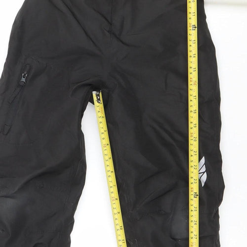 Crivit Boys Black 7 Years Snow Pants Waterproof Insulated Adjustable