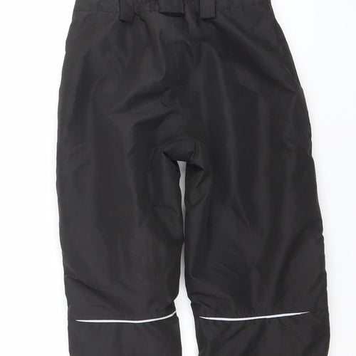Crivit Boys Black 7 Years Snow Pants Waterproof Insulated Adjustable
