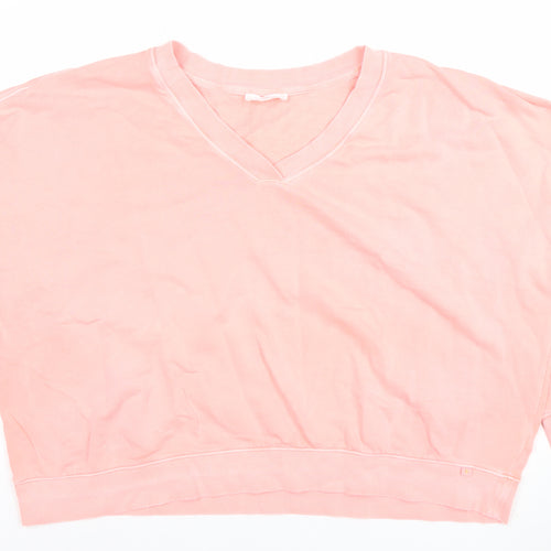 B by Boutique Women Pink XL Pullover Sweatshirt Cotton Elastane