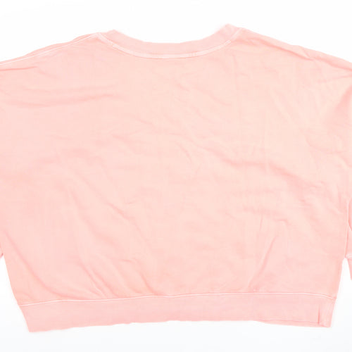 B by Boutique Women Pink XL Pullover Sweatshirt Cotton Elastane