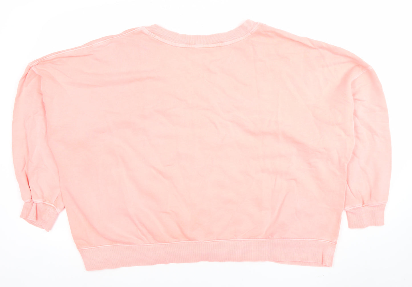 B by Boutique Women Pink XL Pullover Sweatshirt Cotton Elastane