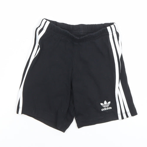 Adidas Boys Black 2-3 Years Athletic Shorts with Elastic Waist