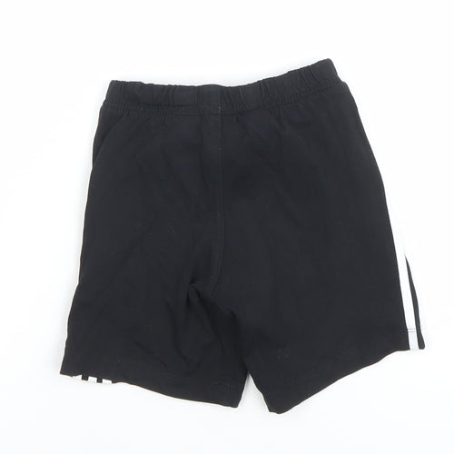 Adidas Boys Black 2-3 Years Athletic Shorts with Elastic Waist
