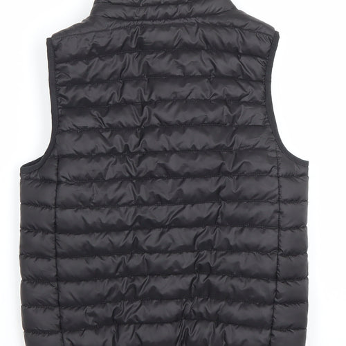 H&M Boys Black Puffer Bodywarmer Gilet 6-8 Years Lightweight Quilted Zip Vest