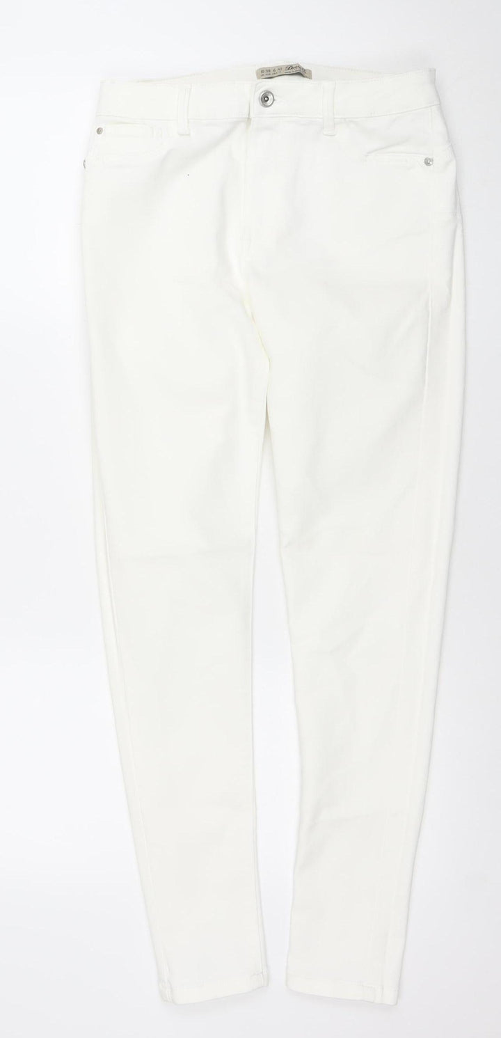 Denim Co. Womens White Skinny Jeans Size 10 Slim Fit