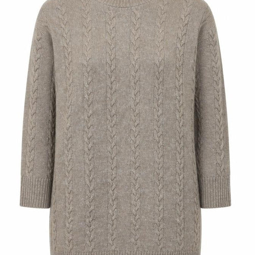 New Look Women’s Beige Roll Neck Cable Knit Jumper Size M