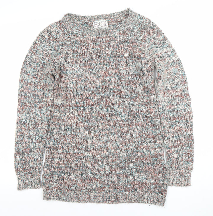 Blonde Heritage Women's Multicoloured Chunky Knit Pullover Jumper Size 10