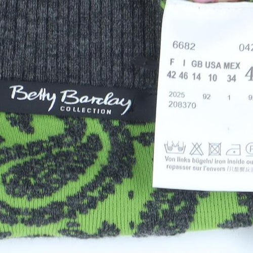 Really Barelays Womens Grey Wool Blend Paisley Cardigan Size 14