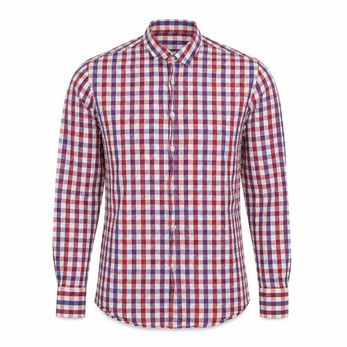 Gianni Feraud Men's Multicoloured Check Cotton Long Sleeve Shirt Size 16
