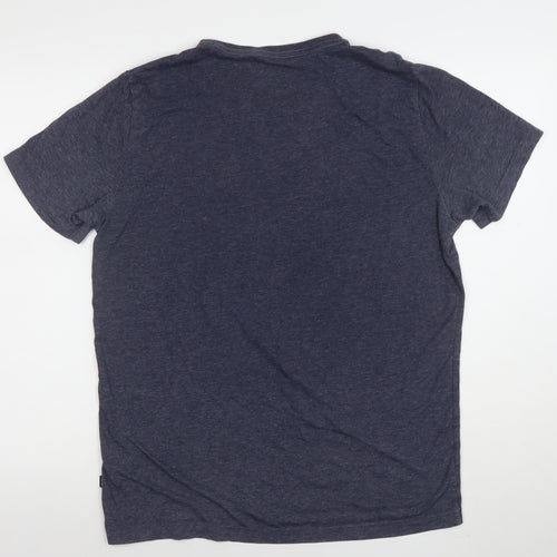 Puma Men Blue Regular Fit Crew Neck Short Sleeve Sports T-Shirt M