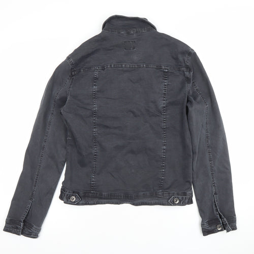 Voggo Women Black Denim Cotton Jacket XL Classic Casual