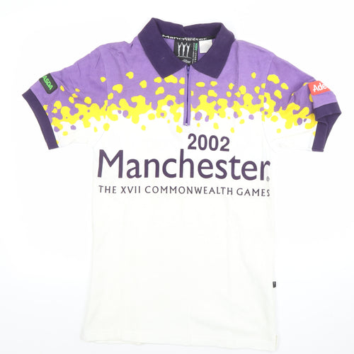 George Men's XS Multicoloured Polo Shirt 2002 Commonwealth Games Zip Collar