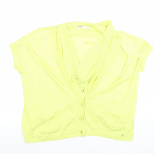Sandwich Women’s Yellow Short Sleeve Cotton Button Blouse L