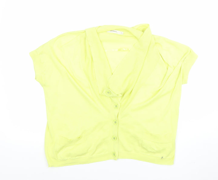 Sandwich Women’s Yellow Short Sleeve Cotton Button Blouse L
