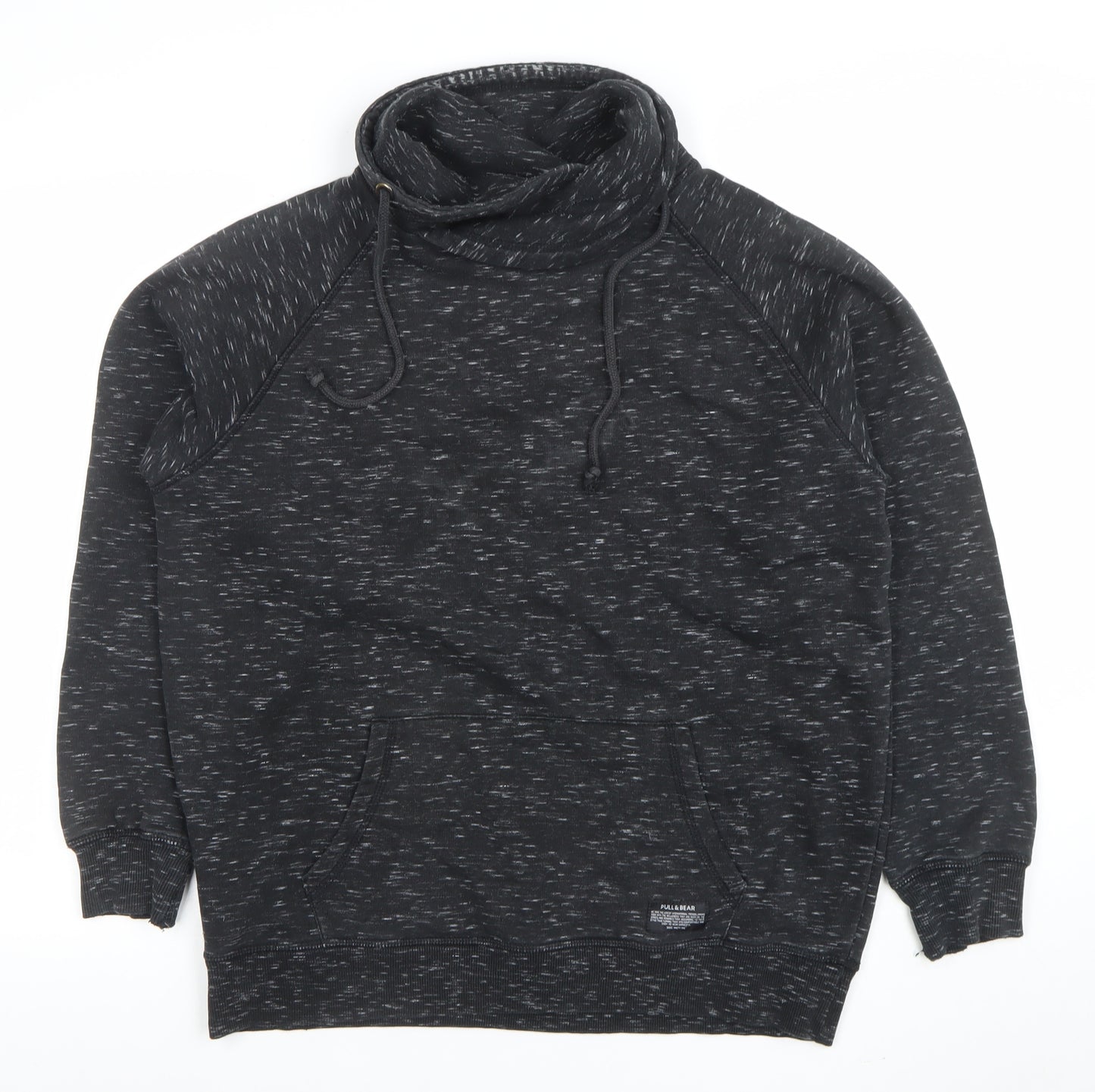Pull & Bear Men's Black High Neck Pullover Sweatshirt Size M